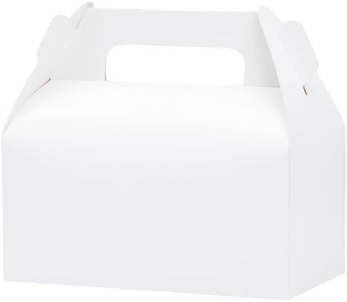 UnicoPak 10 Pack White Gable Treat Boxes