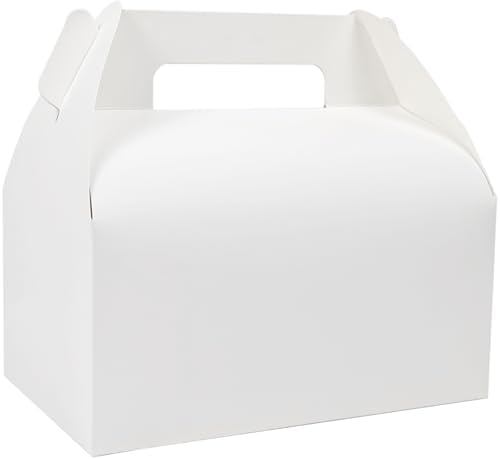 Unarty 30 PCS Large Gable Boxes White 9x6x6 Inch Gift Boxes