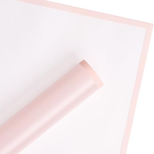 RUSPEPA 20 Sheets Waterproof Flower Wrap Paper Pink