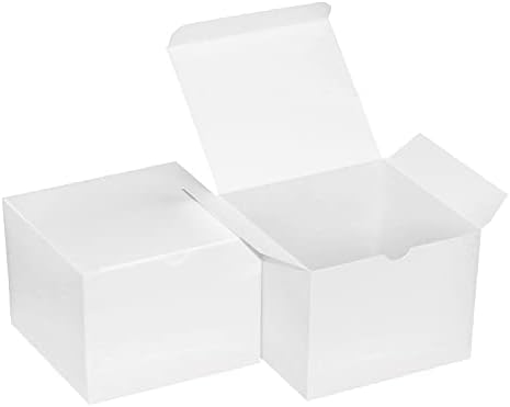 30PCS White Kraft Gift Boxes for Birthday Party