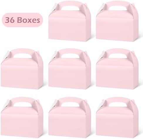 DjinnGlory 36 Pink Party Favor Boxes with Handle