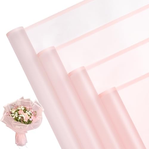 RUSPEPA 20 Sheets Waterproof Flower Wrap Paper Pink