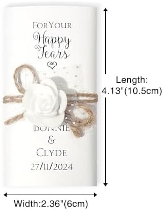 Callie Custom Wedding Tissues Pack with Names and Date
