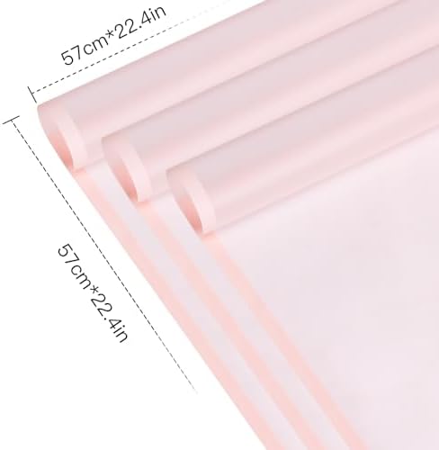 RUSPEPA 20 Sheets Waterproof Flower Wrap Paper Pink