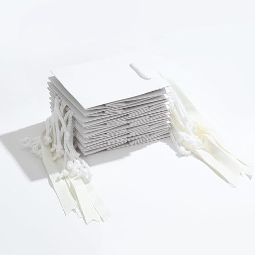 SHYRABBIT 10pcs White Gift Bags with Handles