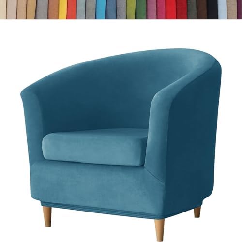 Velvet Club Chair Slipcover for High Stretch Furniture