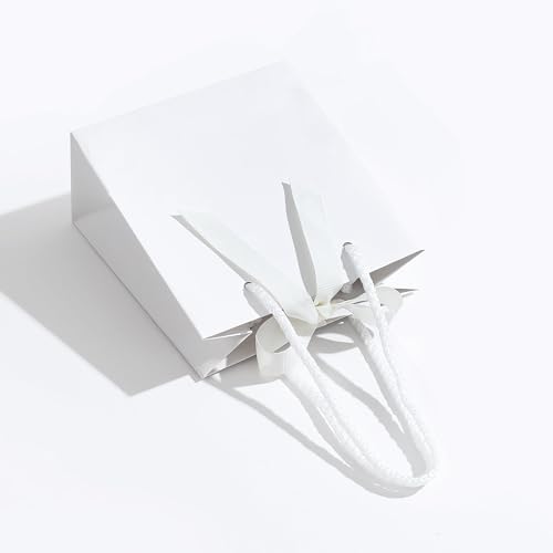 SHYRABBIT 10pcs White Gift Bags with Handles