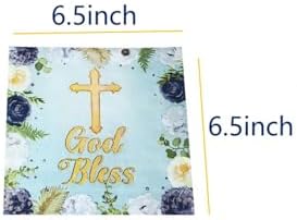 40Pcs Floral God Bless Napkins for Baptism and Religious Celebrations