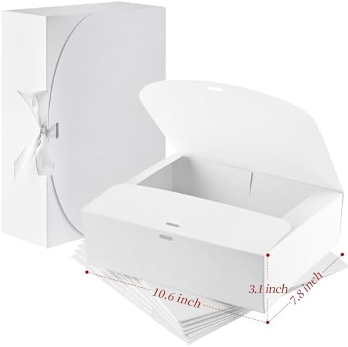 Ocmoiy 12 Pack White Gift Boxes with Lids