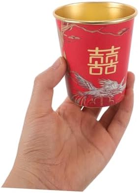 50pcs Gold Disposable Tea Cups for Bridal Shower and Wedding Reception
