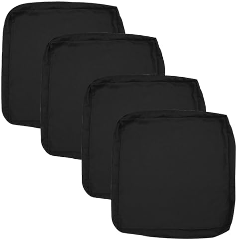 Oslimea 4 Pack Outdoor Cushion Covers Black