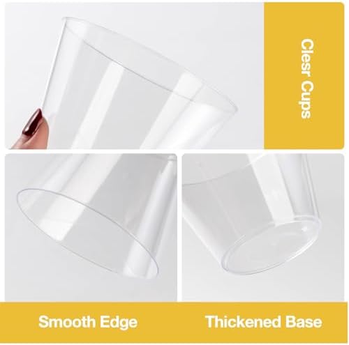 Goodluck 100PCS 9oz Clear Plastic Cups for Parties