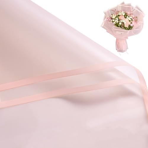 RUSPEPA 20 Sheets Waterproof Flower Wrap Paper Pink