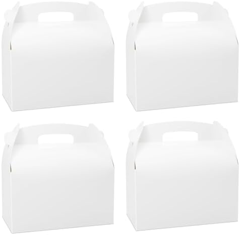 30Pcs 9 Inch White Gable Gift Boxes for Parties