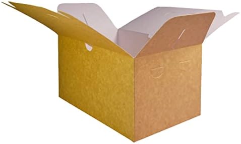 PandaPandaPPS 50 Pack Brown Gable Boxes for Foods Gifts Party Favors