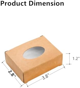 120 Pack Kraft Paper Soap Boxes with Window