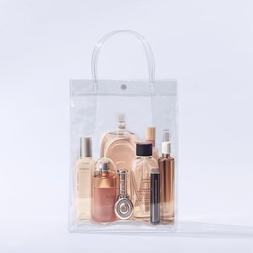 SHIPKEY 10 Pack Clear Gift Bags with Handles