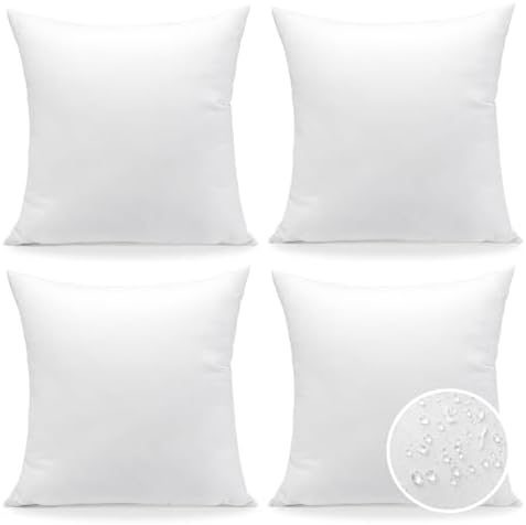 OTOSTAR Waterproof Throw Pillow Inserts Set of 4