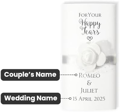 Callie Custom Wedding Tissues Pack with Names and Date