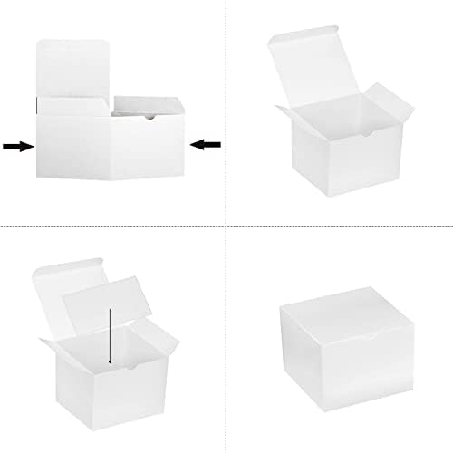 30PCS White Kraft Gift Boxes for Birthday Party