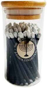 Rite Lite Hanukkah Matches in Glass Container Set of 75