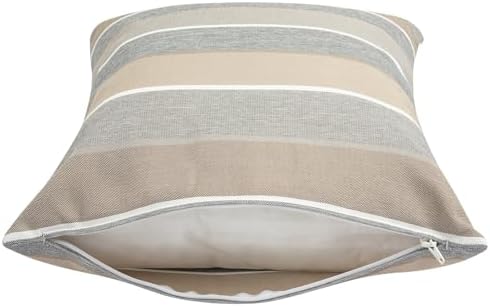 FUNHOME Outdoor Throw Pillows Set of 2 Gray Stripe
