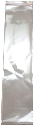 100pcs Extra Long Clear Food Safe Cellophane Bags 3x12 Inches