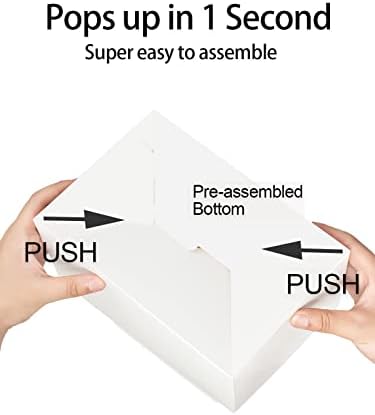 50 Ct White Party Gift Boxes with Handles