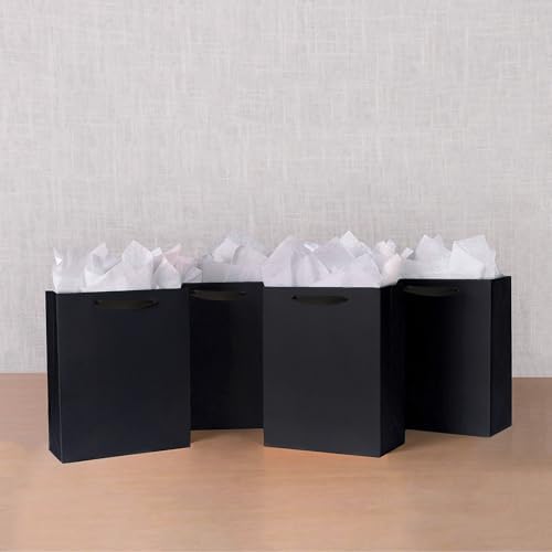 SHIPKEY 10 Pack Small Black Gift Bags