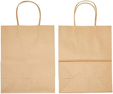 Juvale Brown Gift Bags with Handles - 12 Pack