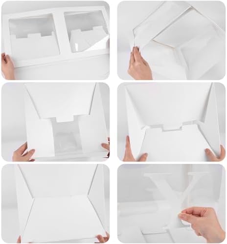 VGOODALL 4PCS Clear Balloon Boxes with Letters for Baby Showers