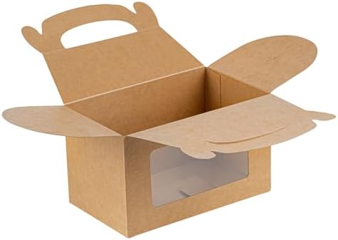 Restaurantware Bio Tek Gable Boxes 6x35x35 Inch Clear PET Window Gift Boxes