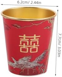 50pcs Gold Disposable Tea Cups for Bridal Shower and Wedding Reception