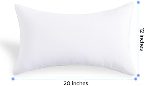 Waterproof 12x20 Outdoor Pillow Inserts Set of 2