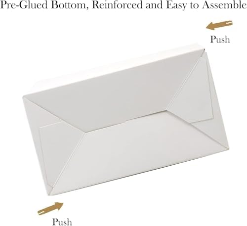 30Pcs 9 Inch White Gable Gift Boxes for Parties