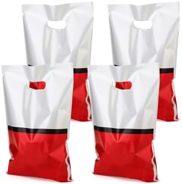 ADARRO 40PCS Red and White Cartoon Gift Bags for Birthday Parties