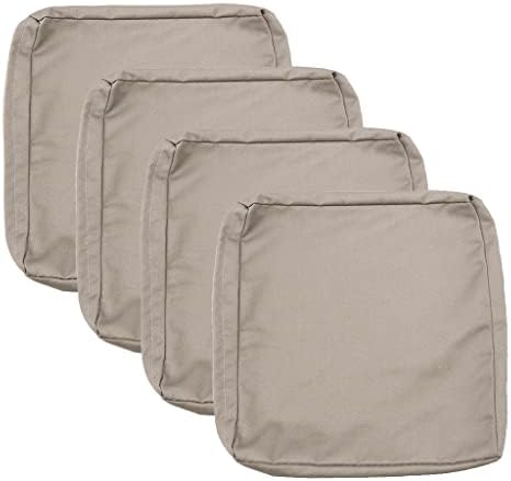 Sqodok 25x27 inch Outdoor Cushion Covers Set of 4 Tan