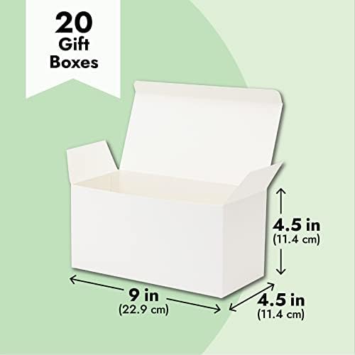 Juvale 20 Pack White Gift Boxes with Lids