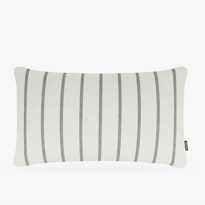 Outer Outdoor Throw Pillow Palisades Gray Stripe