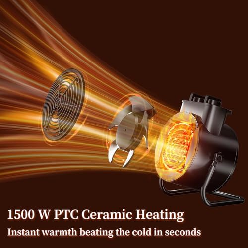 VCJ Portable Space Heater with 3 Modes and Thermostat