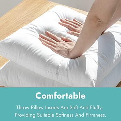 ACCENTHOME Waterproof Pillow Inserts 18x18 Pack of 4