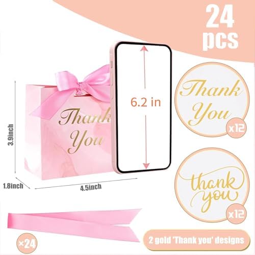 VGOODALL 24PCS Mini Party Favor Bags with Bow Ribbon for Events