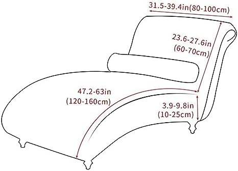 GZYLCH Armless Chaise Lounge Slipcover Set