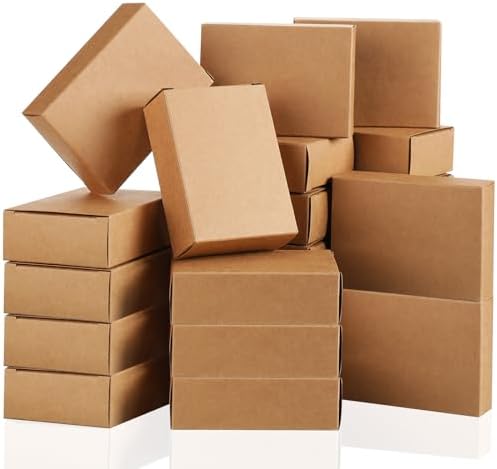 200 Pcs Kraft Soap Boxes No Window for Homemade Soap Packaging