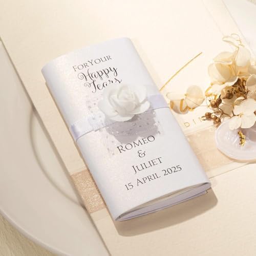 Callie Custom Wedding Tissues Pack with Names and Date