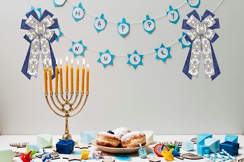 ABTOLS Hanukkah Ribbons 2 Rolls 10 Yards Star of David