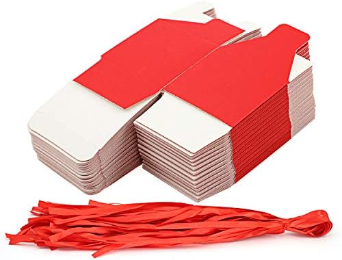 KPOSIYA 70 Pack Red Gift Boxes with Ribbons