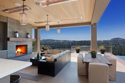 Single Element 2000 Watt Electric Patio Heater 240V Stainless Steel