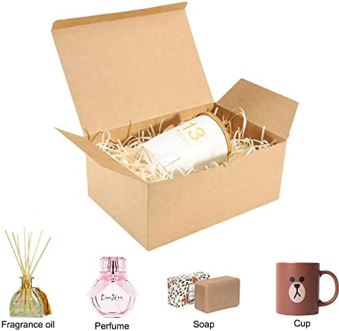 10 Pack Brown Gift Boxes with Twine for Events