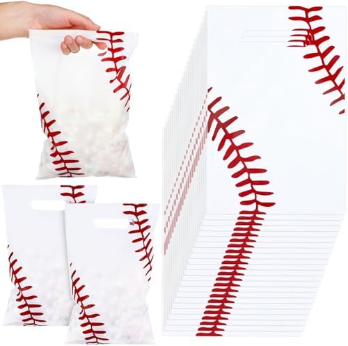 Yeaqee 50 Pack Baseball Gift Bags with Handle